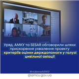 Уряд, АМКУ та SESAR обговорили шляхи прискорення ухвалення проекту критеріїв оцінки держдопомоги у галузі цивільної авіації